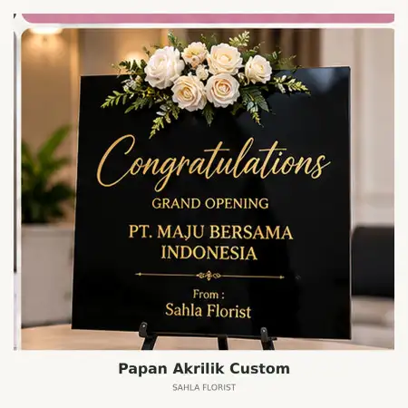 Papan Bunga Akrilik Mamberamo Raya